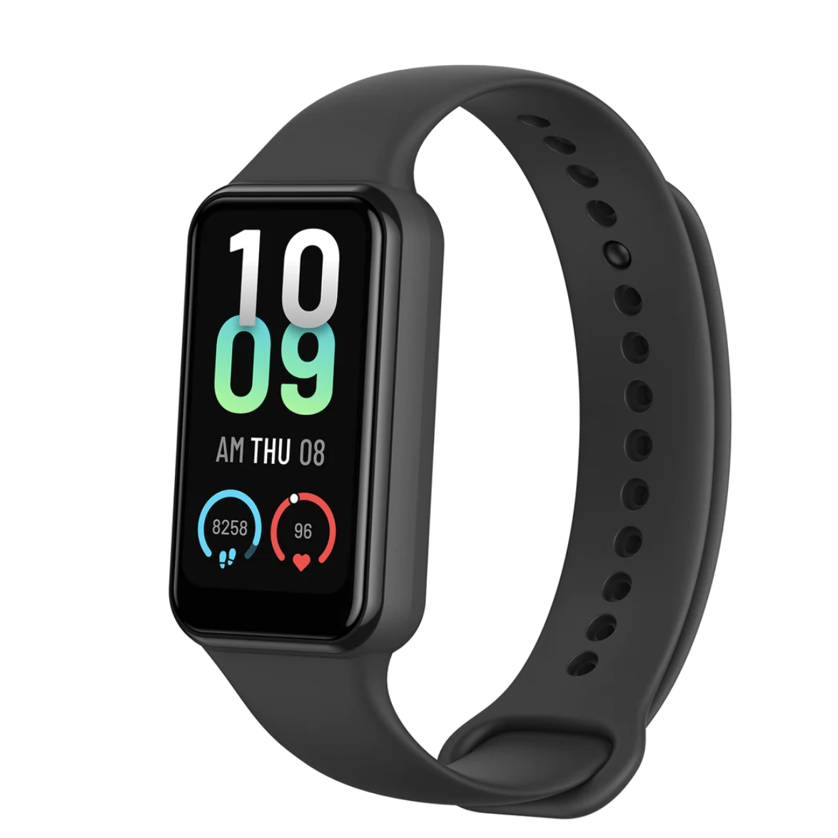 An image of a black Amazfit Band 7